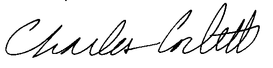 Signature manuscrite de Charles Corlett